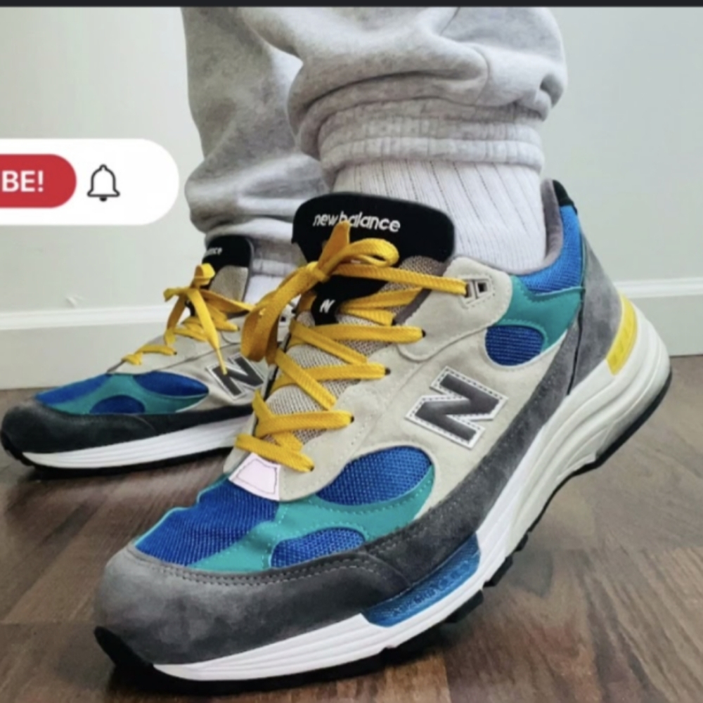 New Balance 992 Made in USA x Billy’s “Grey Blue Teal” Sz 8.5 ✨ Limited Edition✨ - Picture 2 of 10